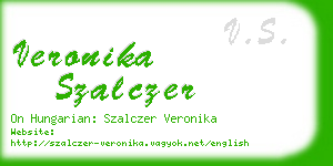 veronika szalczer business card